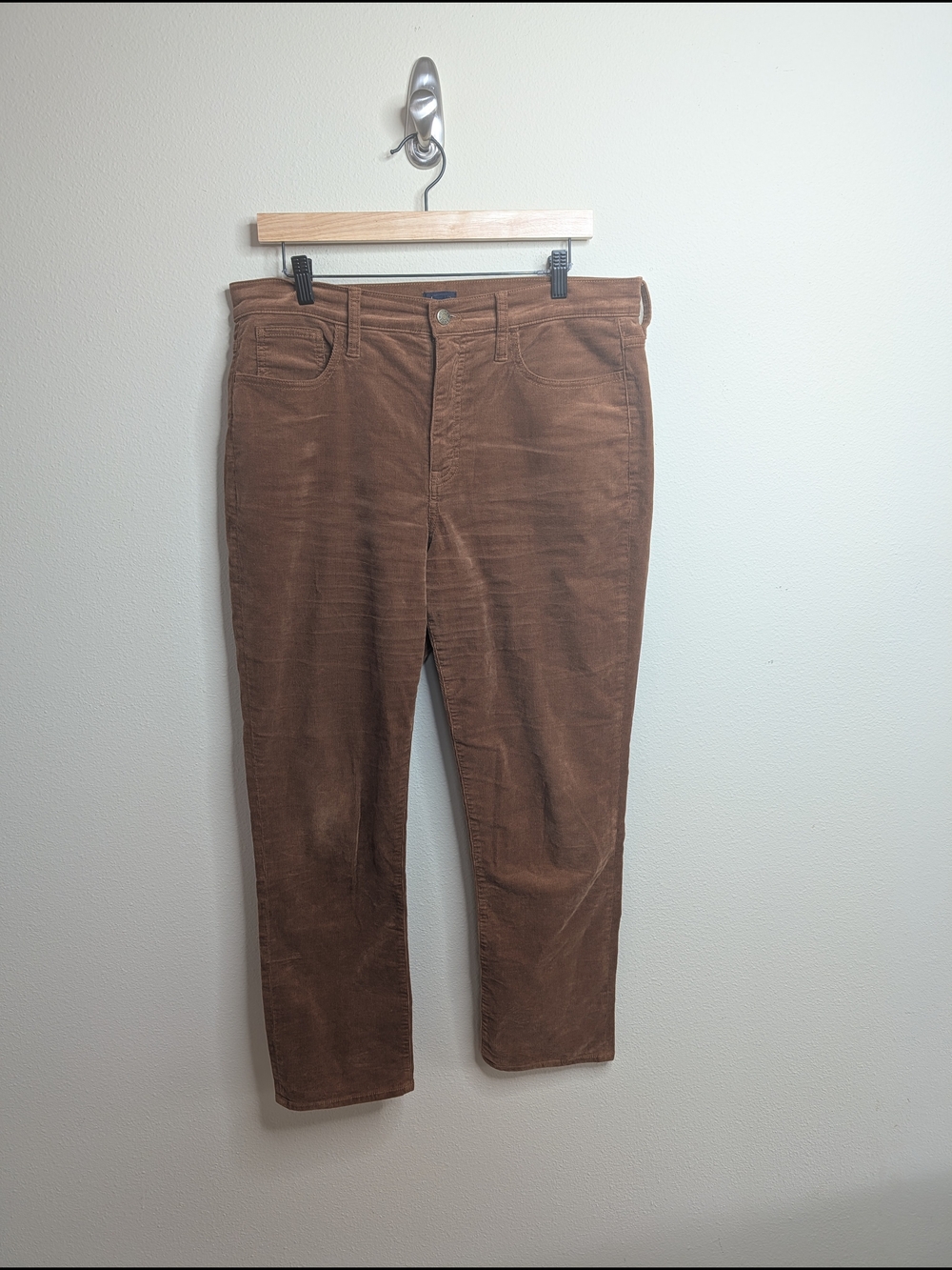 J.Crew Corduroy Pants Size 31 Caramel Tan Straight Leg 98%‎ Cotton
